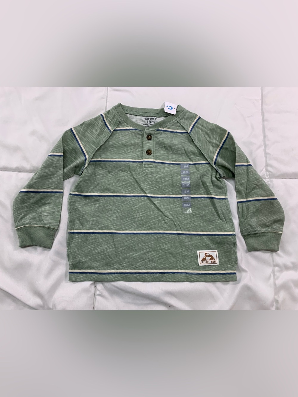 New carters long sleeve shirt size 18M